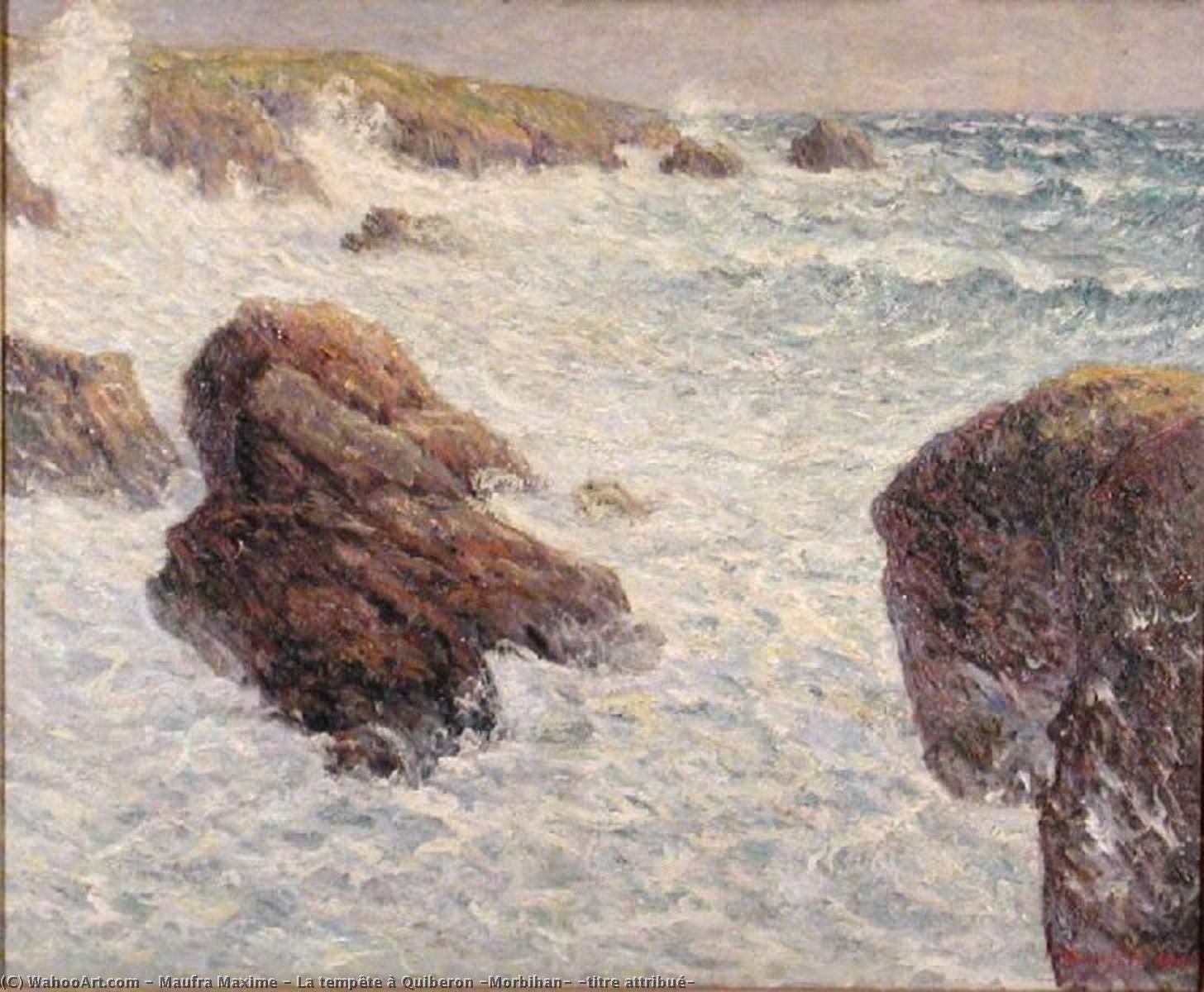 La Tempête À Quiberon (morbihan) (titre Attribué) — Maxime Emile Louis Maufra