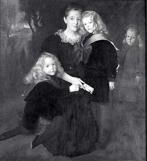 Mrs. Frank Bulkeley Smith (nancy Earle) And Children, (painting) — George De Forest Brush