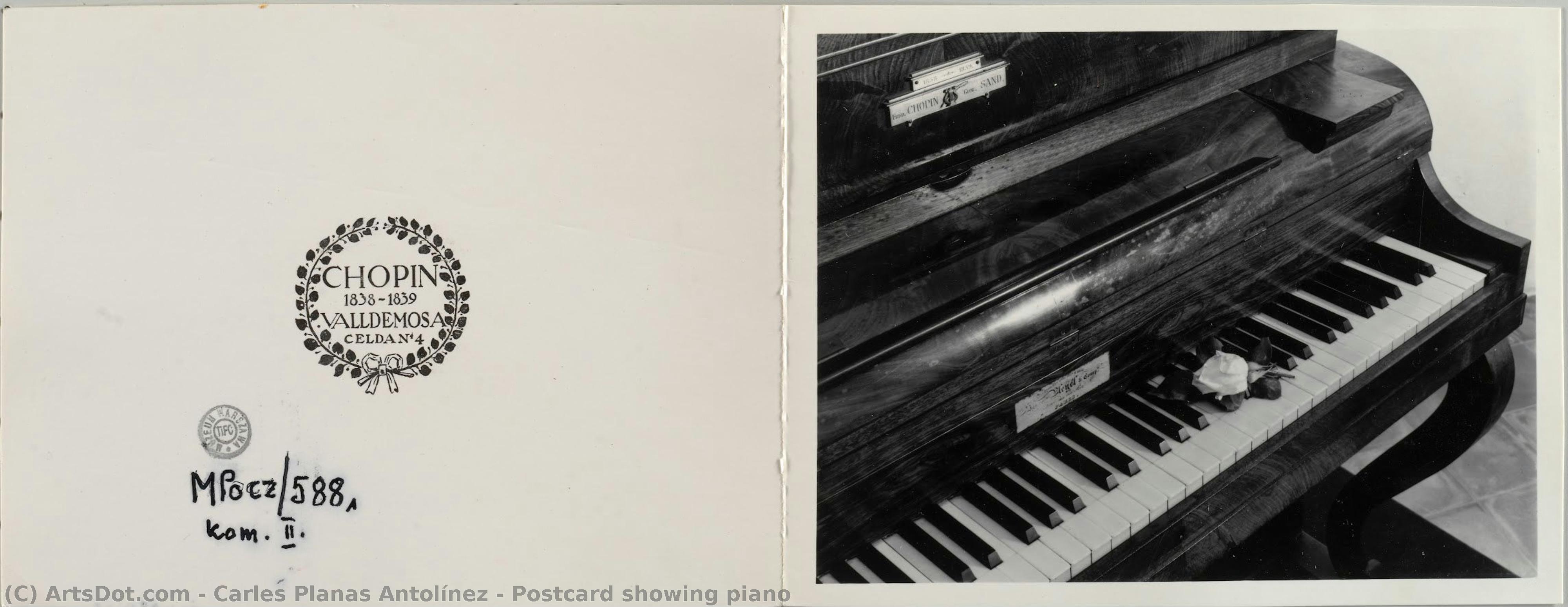 Postcard Showing Piano — Carles Planas Antolínez