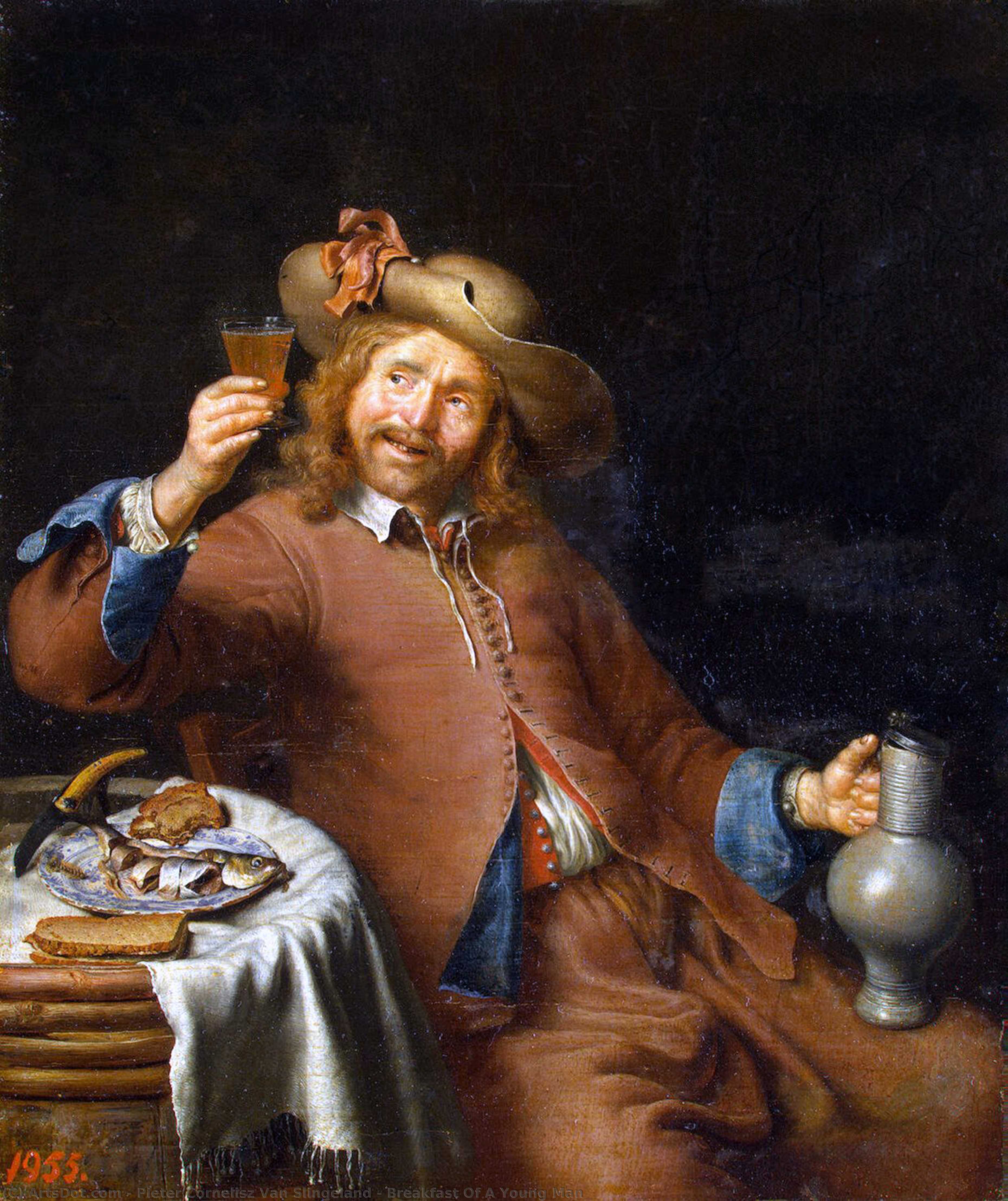 Breakfast Of A Young Man — Pieter Cornelisz. Van Slingelandt