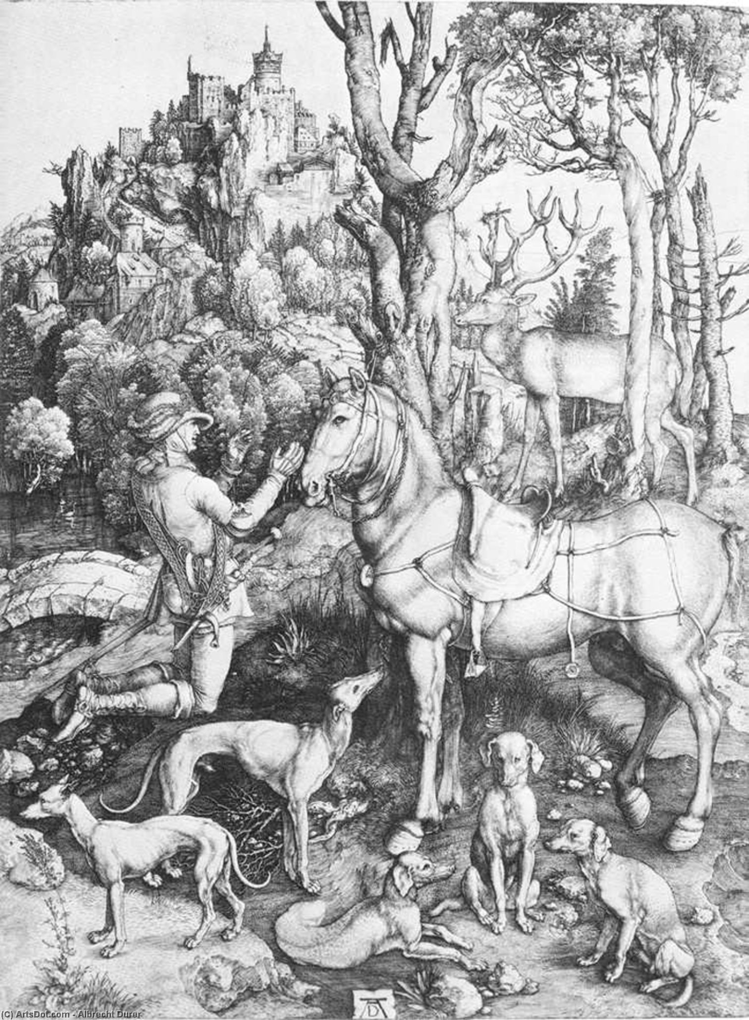 St Eustace — Альбрехт Дюрер