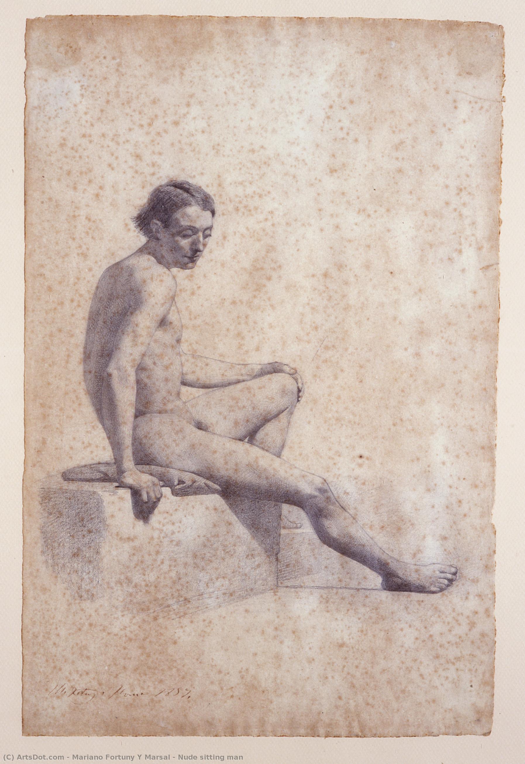 Nude Sitting Man — Mariano Fortuny Y Marsal