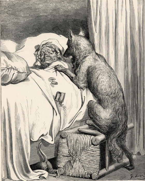He Sprang Unpon The Old Woman And Ate Her Up — Paul Gustave Doré