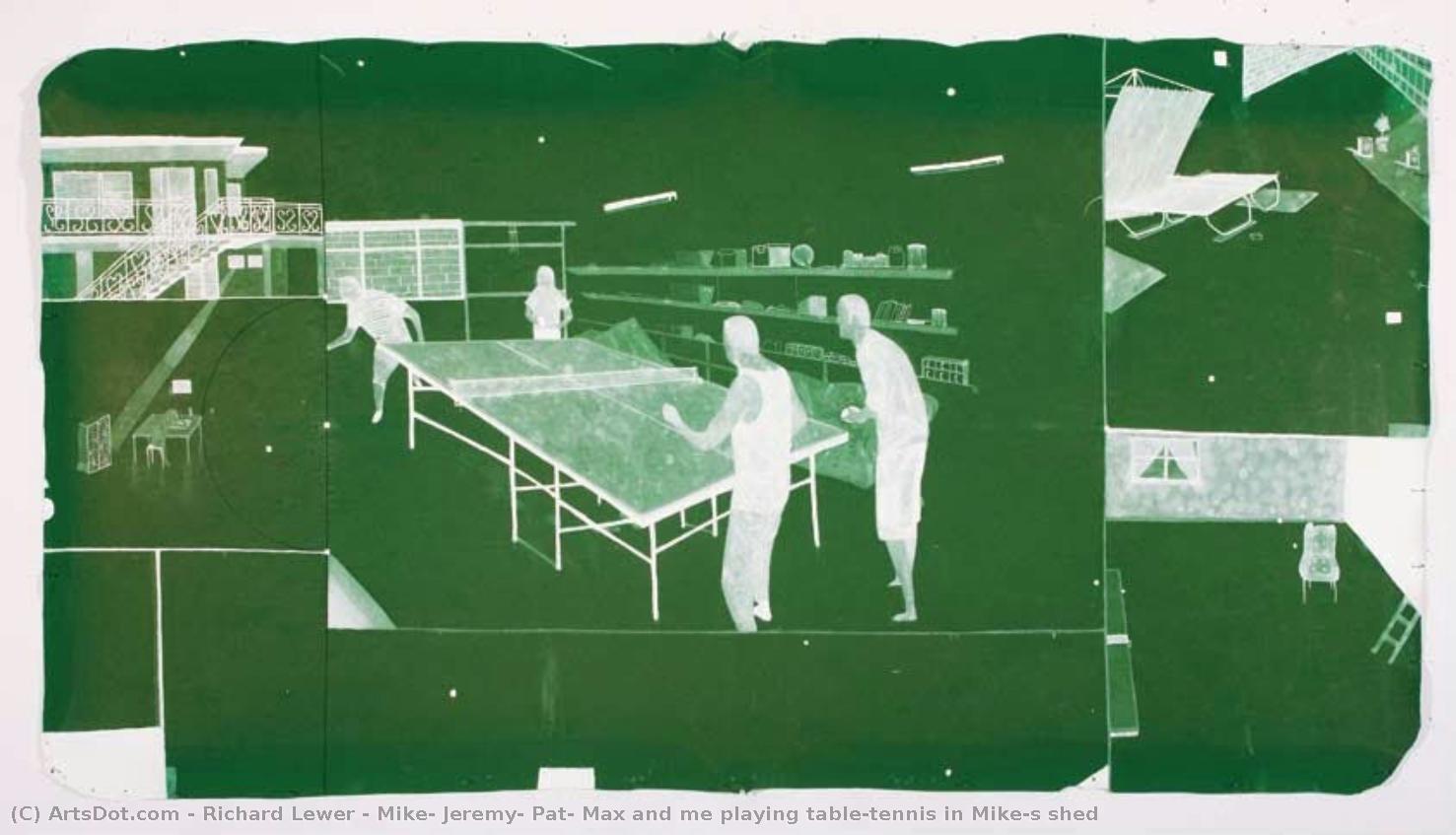 Mike, Jeremy, Pat, Max And Me Playing Table-tennis In Mike’s Shed — Richard Lewer