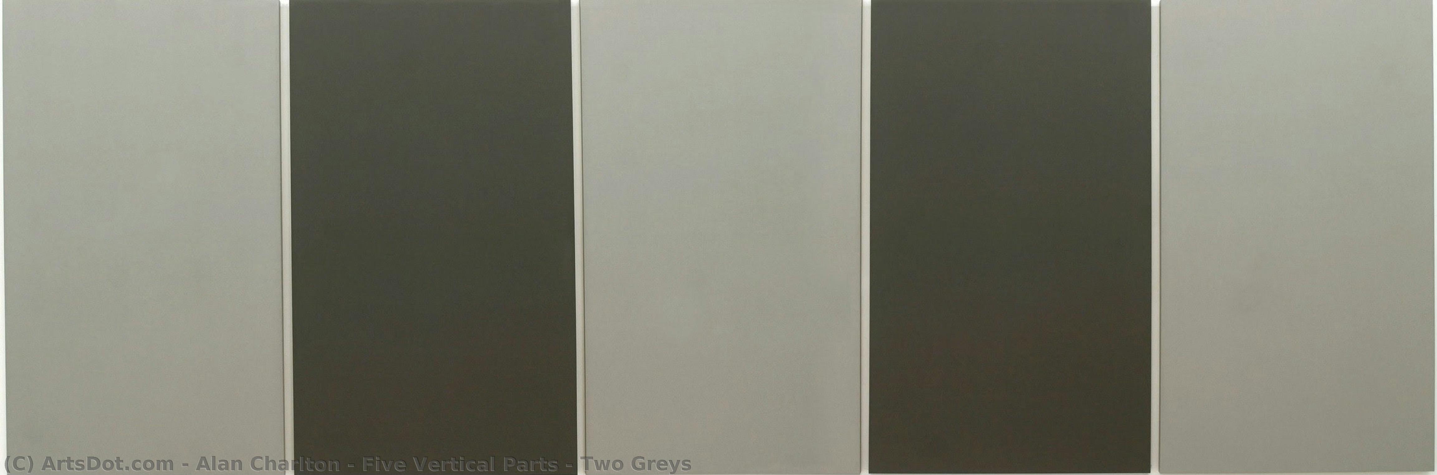 Five Vertical Parts - Two Greys — Alan Charlton