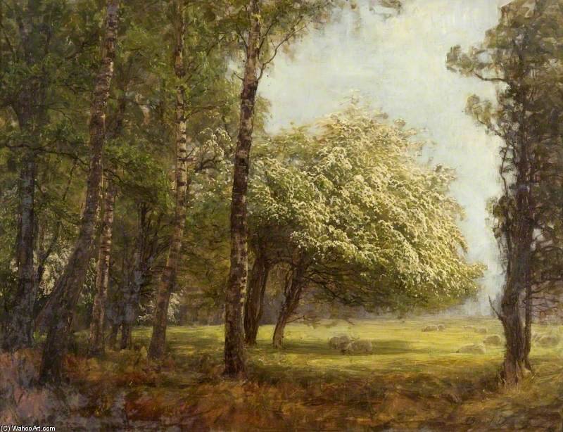 Springtime, Hawthorn Blossom — Alexander Brownlie Docharty