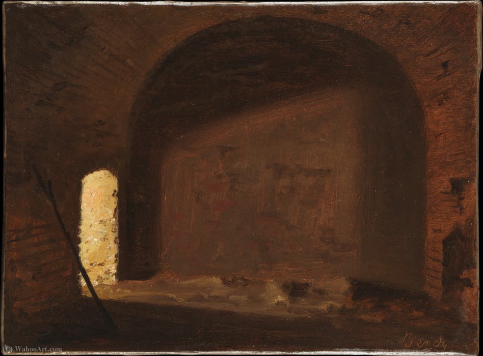 Study Of Light In A Vaulted Interior — Wilhelm Ferdinand Bendz