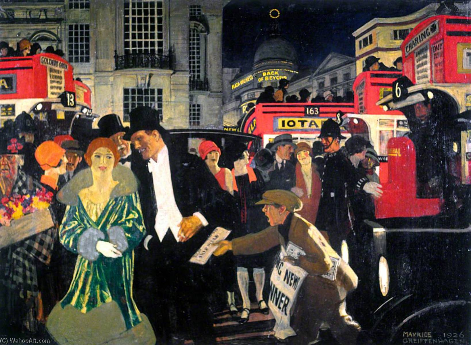London Piccadilly (london, Midland And Scottish Railway Poster Artwork) — Maurice Greiffenhagen