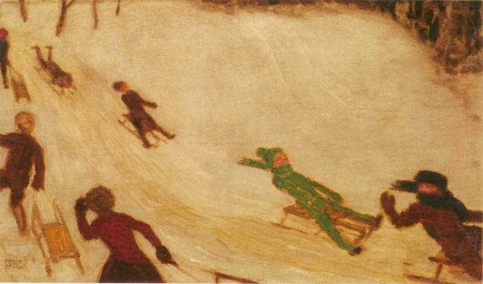 Children Sleighing — Franz Ritter Von Stuck