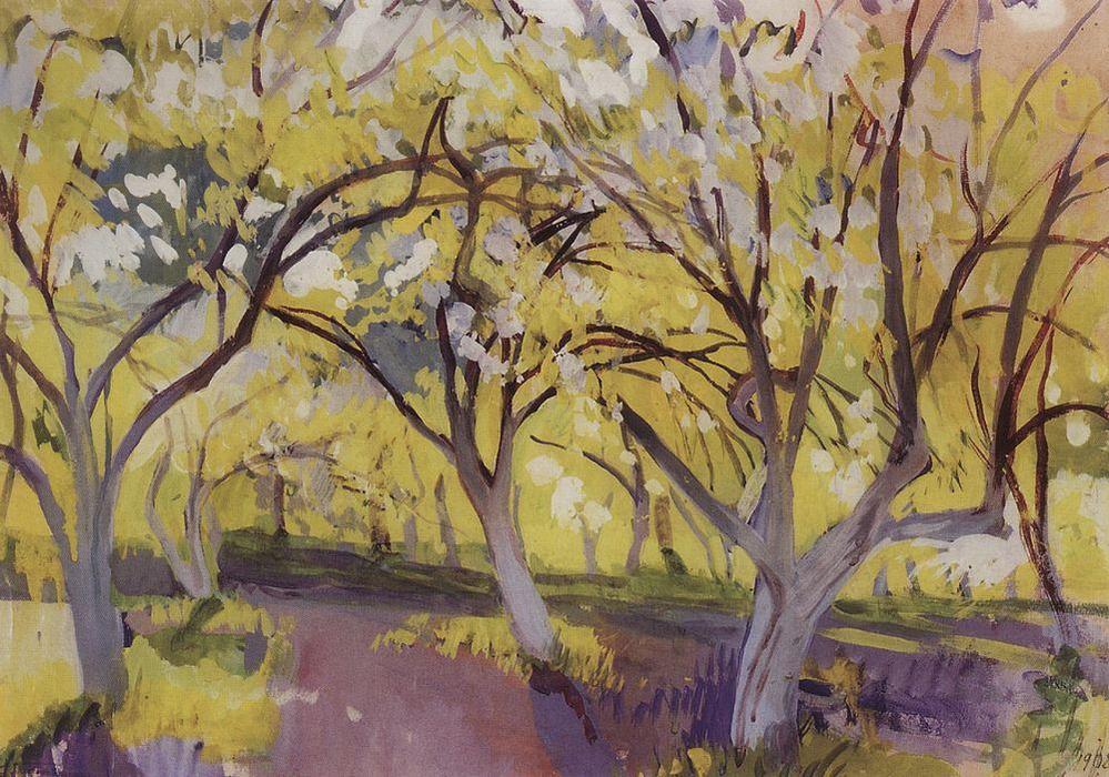 Orchard In Bloom. Neskuchnoye — Zinaida Serebriakova