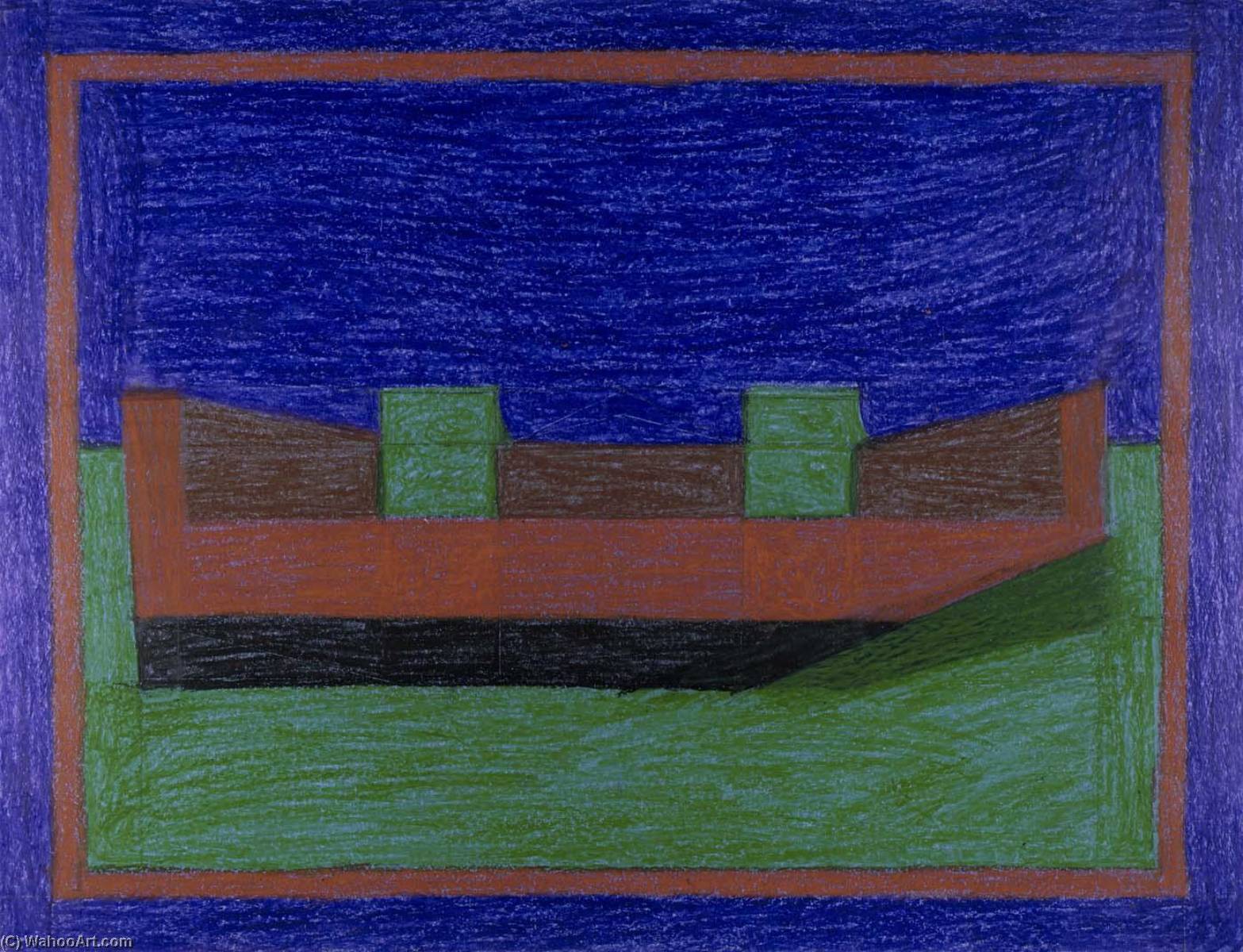 Red Boat On Blue — Eddie Arning