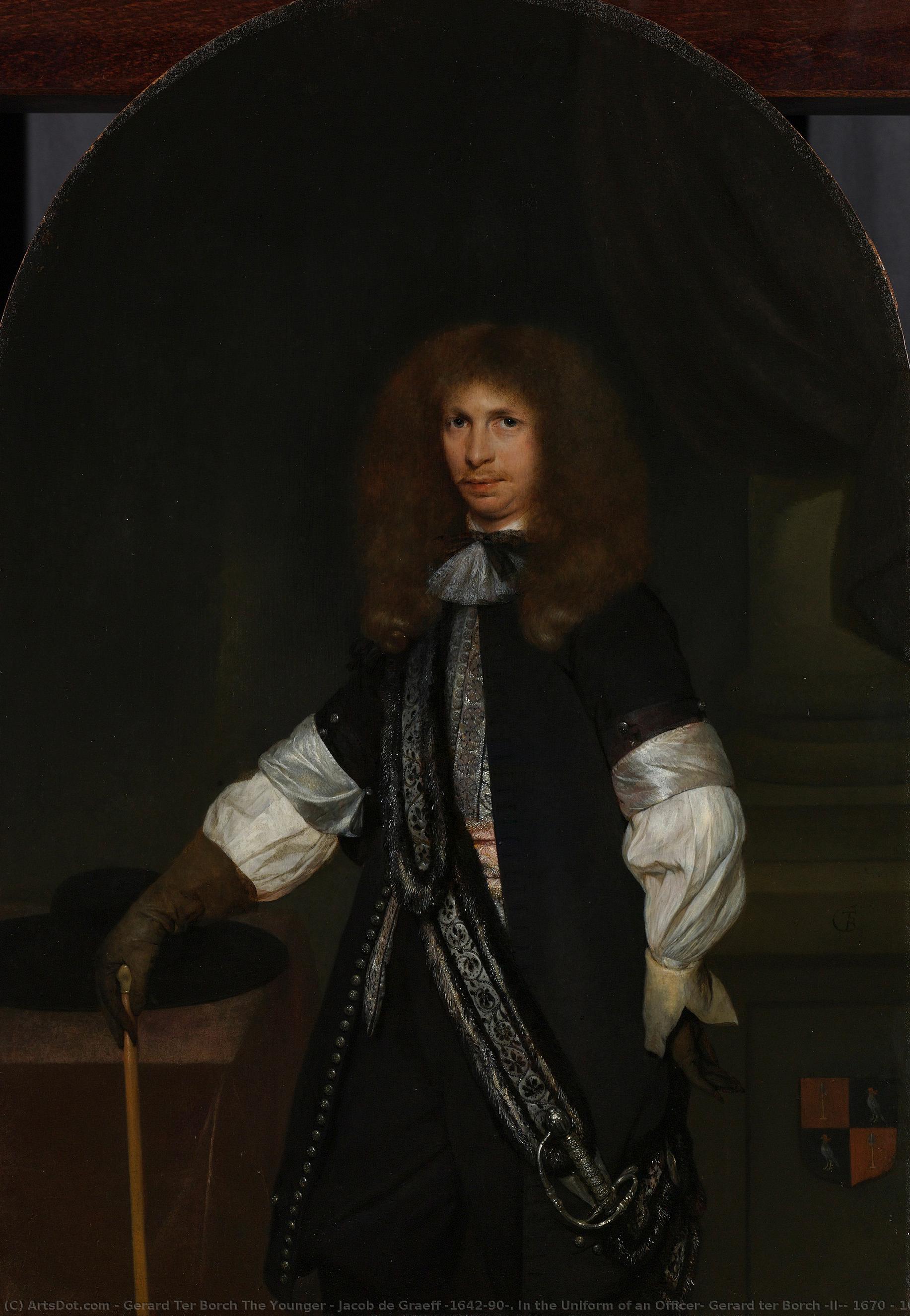 Jacob De Graeff (1642-90). In The Uniform Of An Officer, Gerard Ter Borch (ii), 1670 - 1681 — Gerard Ter Borch Der Jüngere