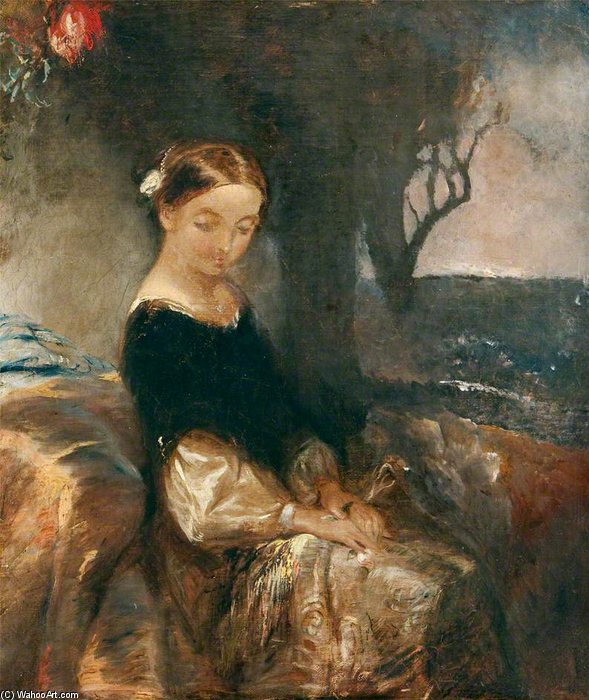 Portrait Of A Young Girl — Alfred Joseph Woolmer