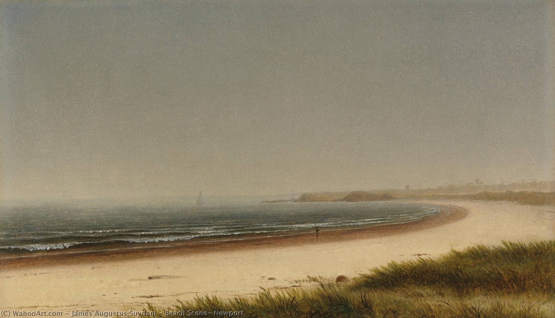 Beach Scene, Newport — James Augustus Suydam