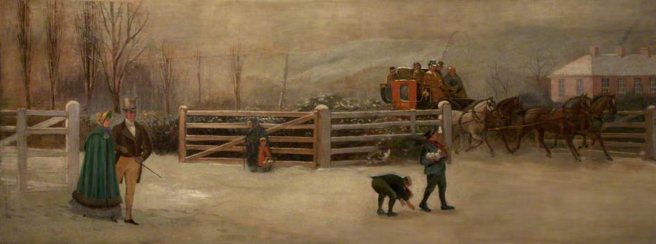 Old Turnpike With Dublin Coach, Lisburn Road — Joseph W Carey