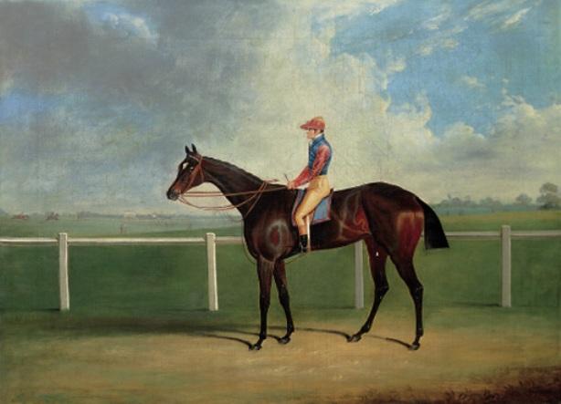 Bessy Bedlam, A Bay Racehorse With T. Nicholson Up, On A Racecourse — John Frederick Herring Senior