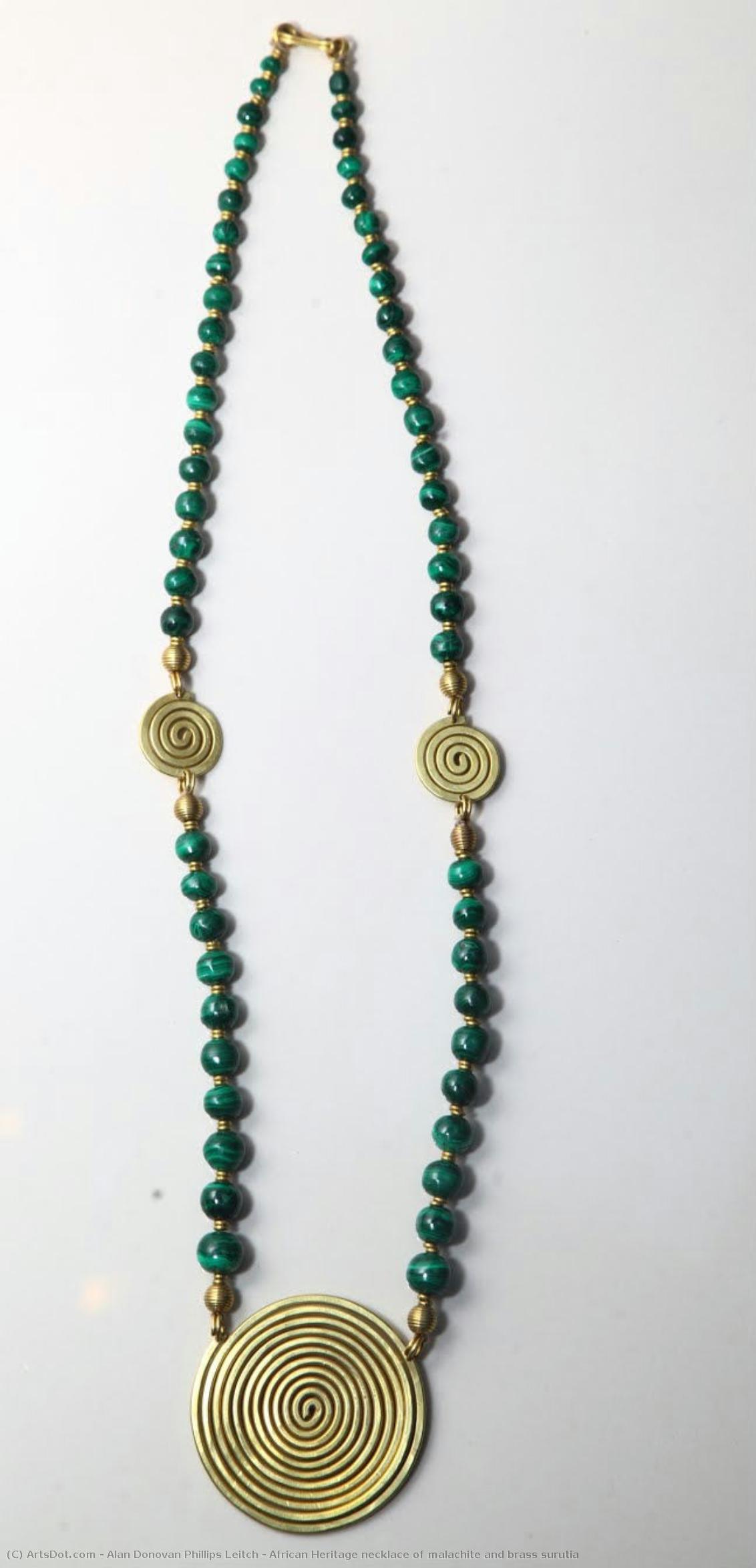 African Heritage Necklace Of Malachite And Brass Surutia — Alan Donovan Phillips Leitch