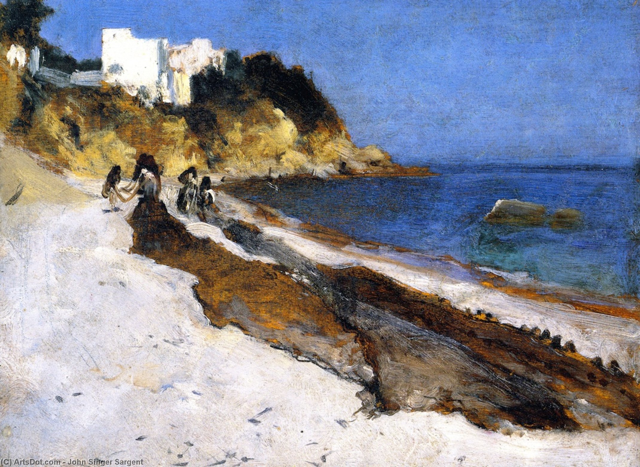Moroccan Beach Scene (also Known As The Coast Of Algiers) — John Singer Sargent