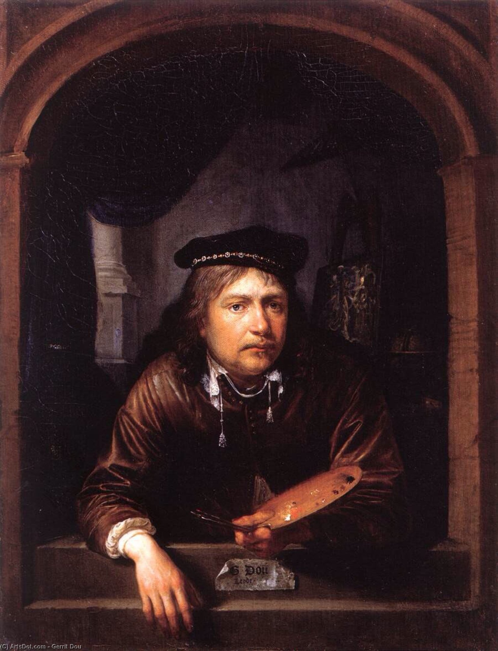 Self-portrait In A Window — Gerrit Dou