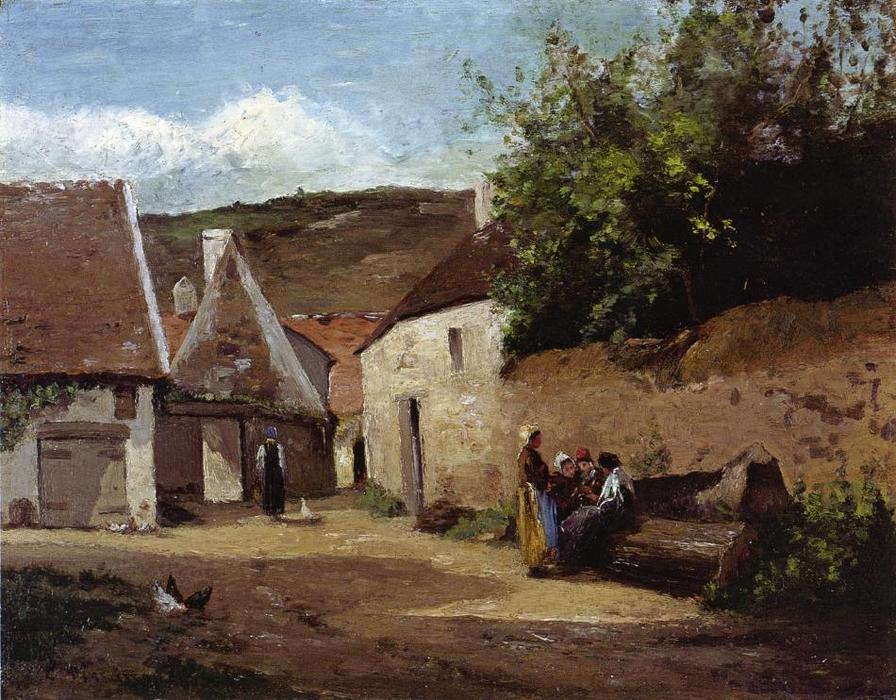 Village Corner — Camille Pissarro