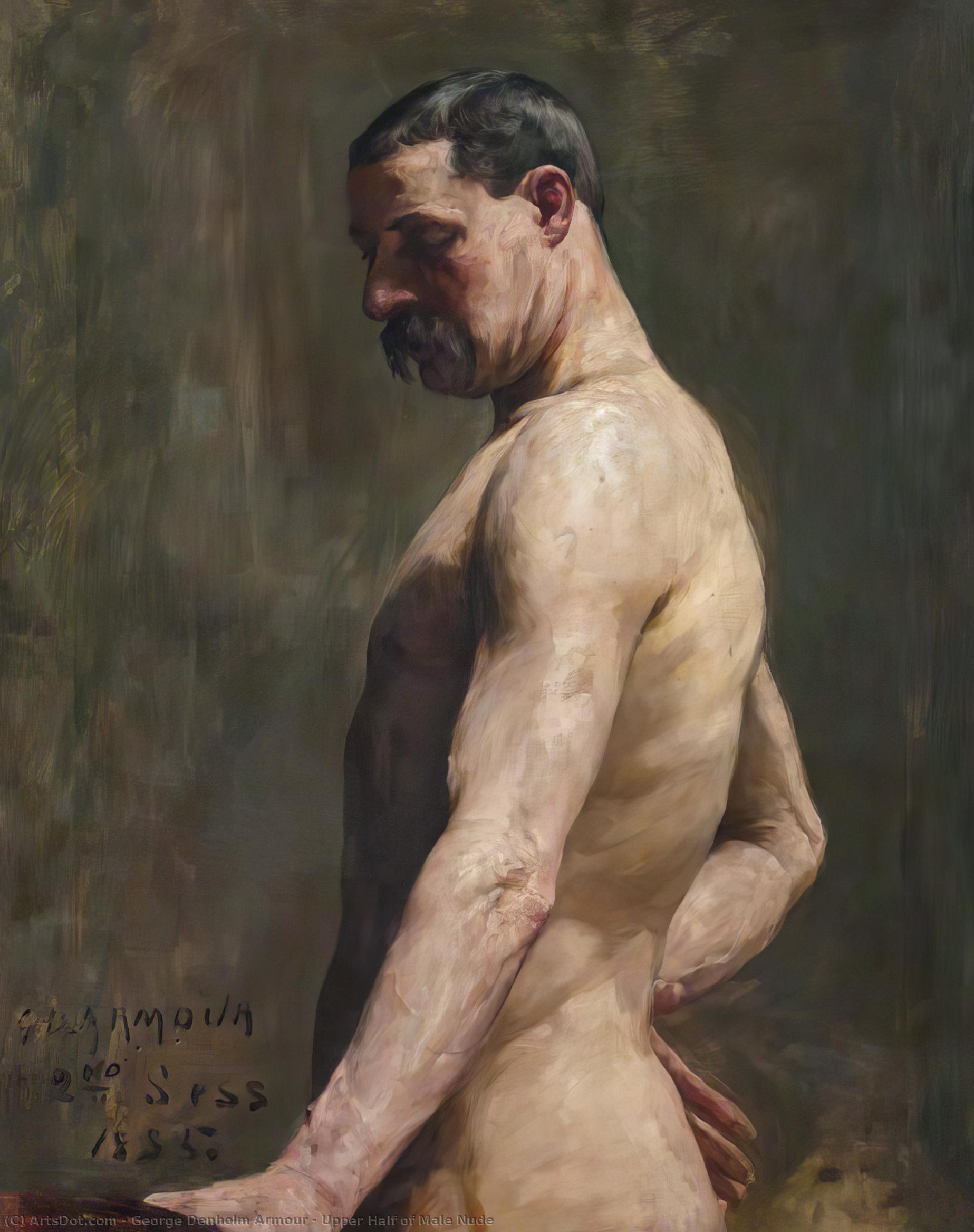 Upper Half Of Male Nude — George Denholm Armour
