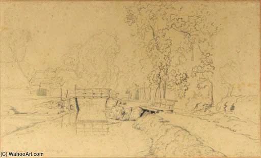 A Bridge Over A Stream At Veenendaal Aan De Klomp — Paul Joseph Constantine Gabriel