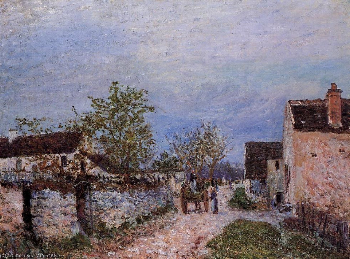 Street In Veneux — Alfred Sisley