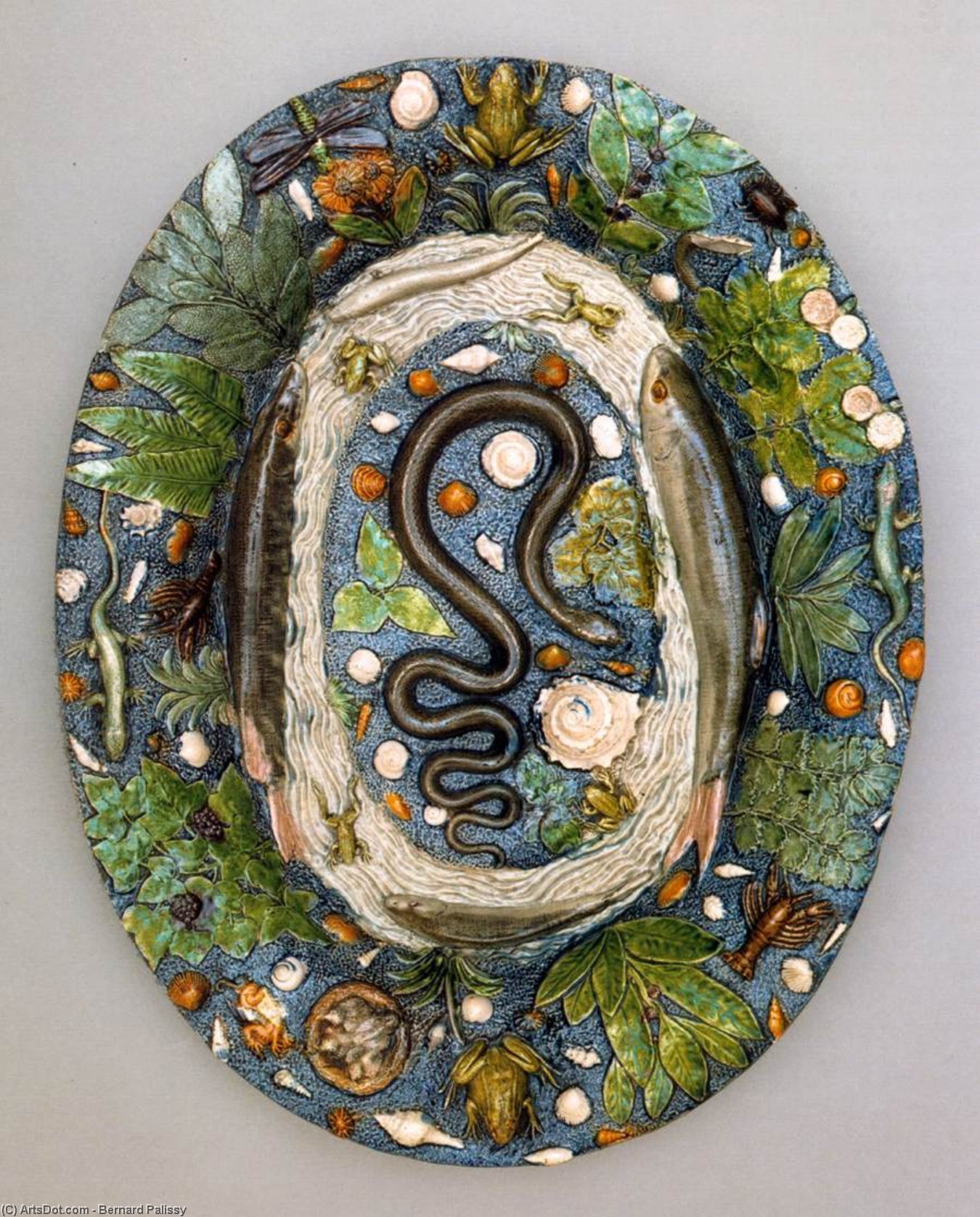 Foot-bowl In Rustic Style — Bernard Palissy