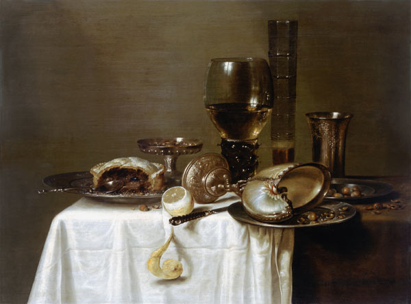 Quiet Life With Wine Cup And Nautilusmuschel — Willem Claesz Heda
