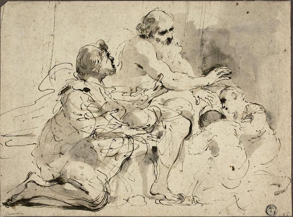 Study For Jacob Blessing The Sons Of Joseph — Guercino