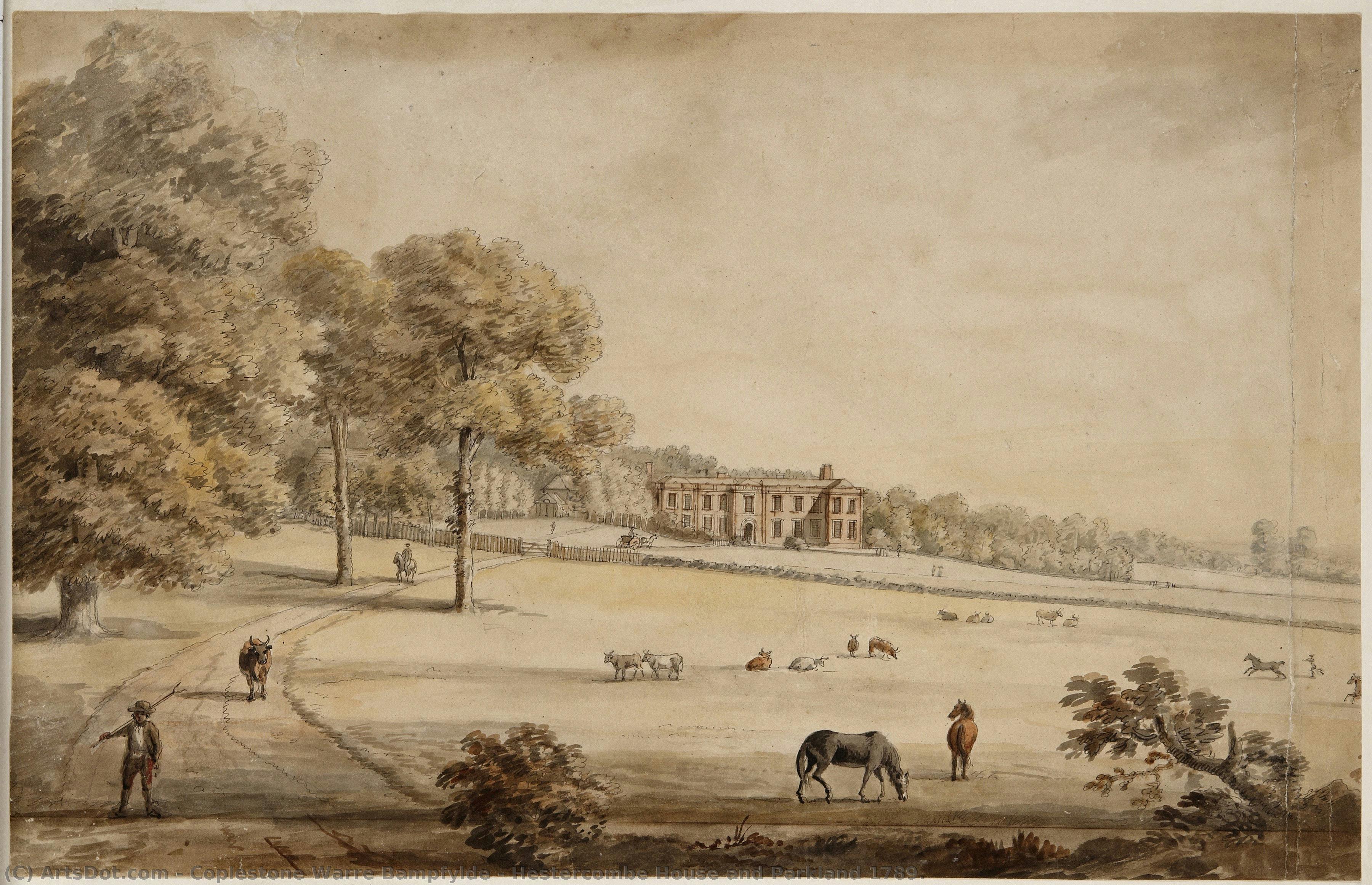 Hestercombe House And Parkland 1789. — Coplestone Warre Bampfylde