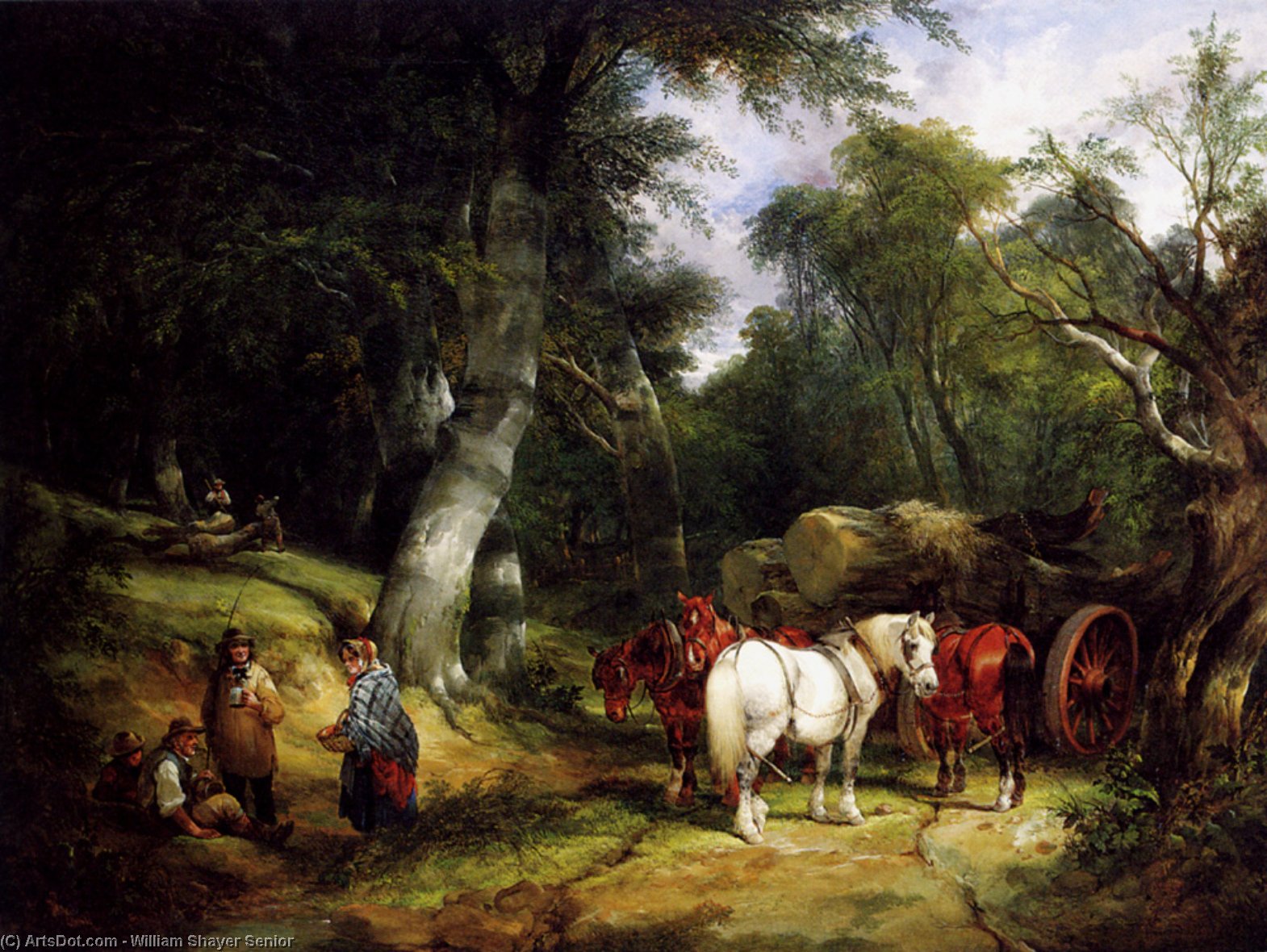 Carting Timber In The New Forest — William Shayer Senior
