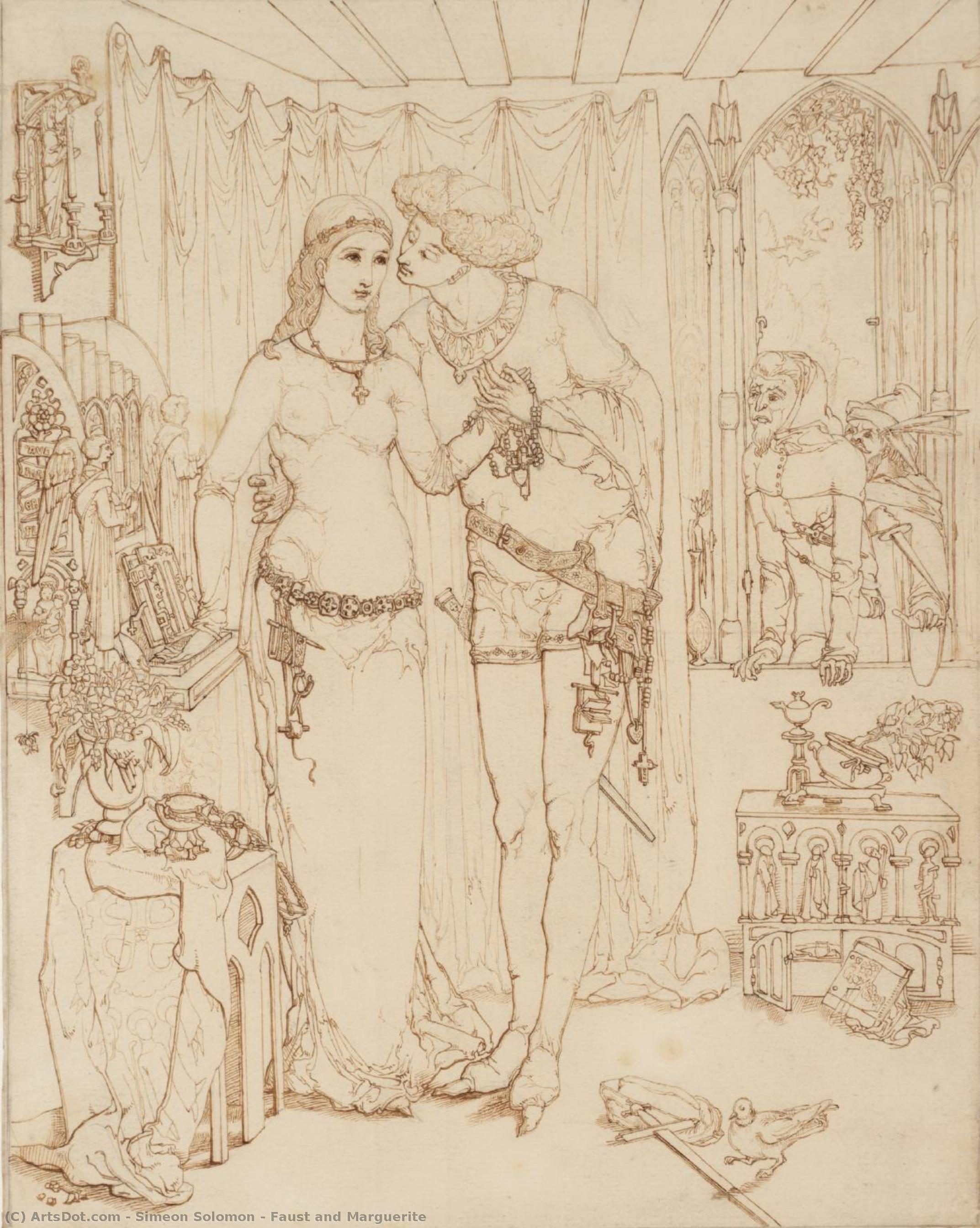 Faust And Marguerite — Симеон Соломон