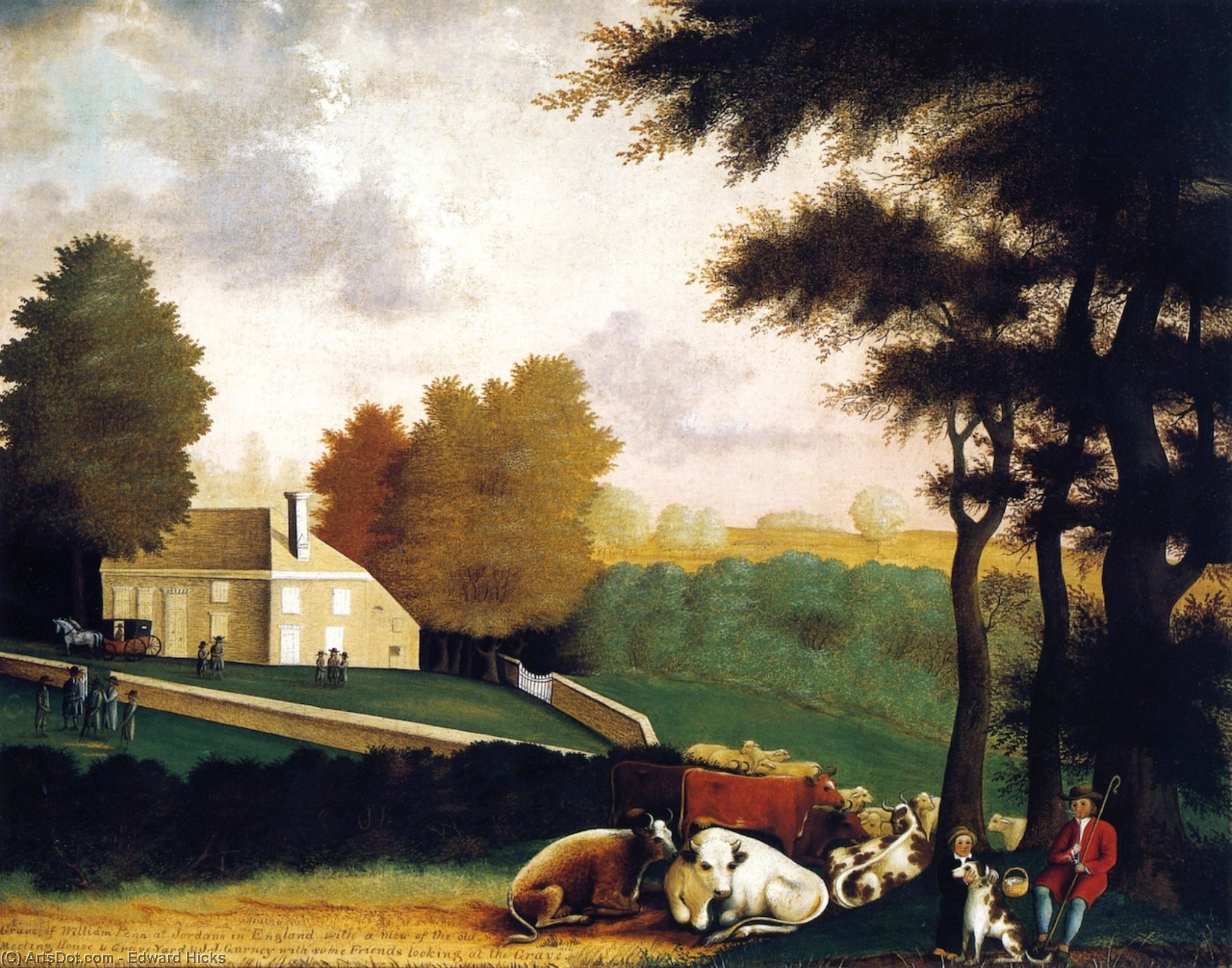 El Cementerio De William Penn En Jordans En Inglaterra — Edward Hicks