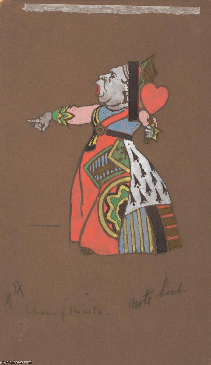 Queen Of Hearts (costume Design For Alice In Wonderland) — William Penhallow Henderson