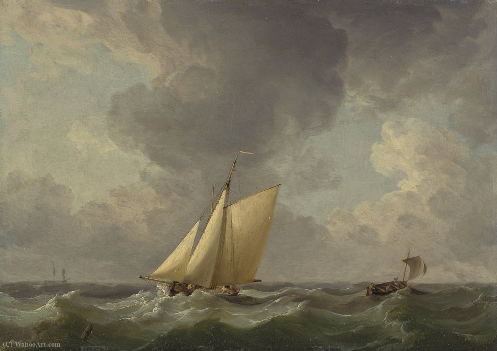 A Cutter In A Strong Breeze — Charles Brooking