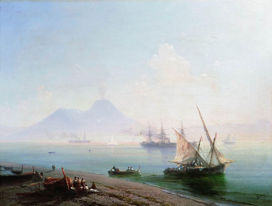 The Bay Of Naples In The Morning — Ivan Konstantinovich Aivazovsky