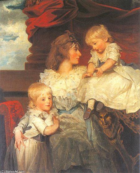 Portrait Of Harriet, Viscountess Duncannon With Her Sons — John Hoppner