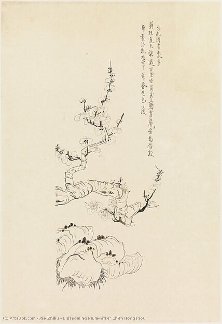 Blossoming Plum, After Chen Hongshou — Xie Zhiliu