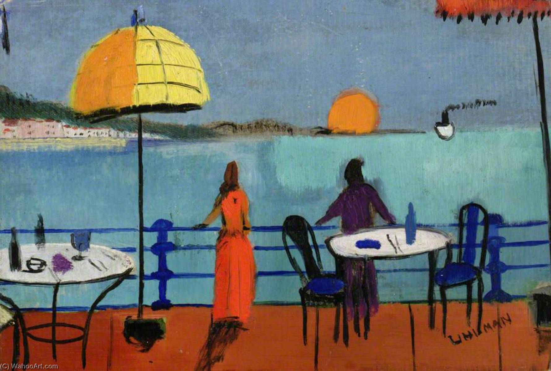 Café, Sunset — Fred Uhlman