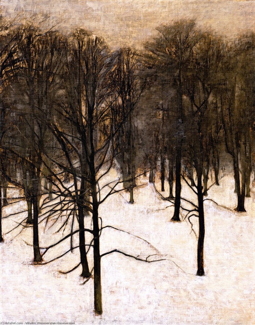Landscape In The Snow — Vilhelm (hammershøi)hammershoi