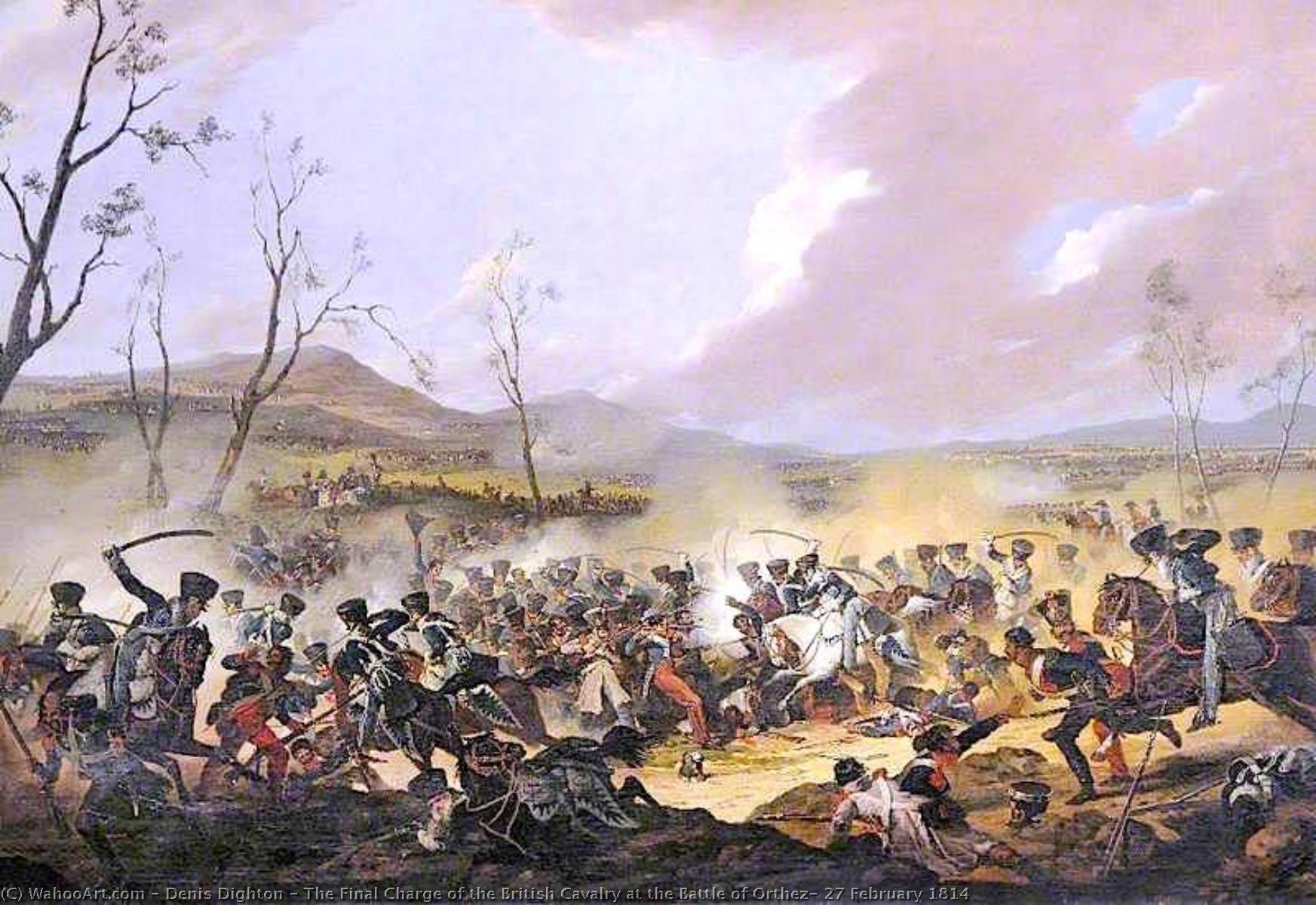 The Final Charge Of The British Cavalry At The Battle Of Orthez, 27 February 1814 — Denis Dighton