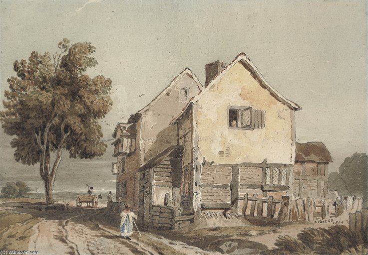 View Of A Cottage, Possibly Chiswick — John Varley I (the Older)