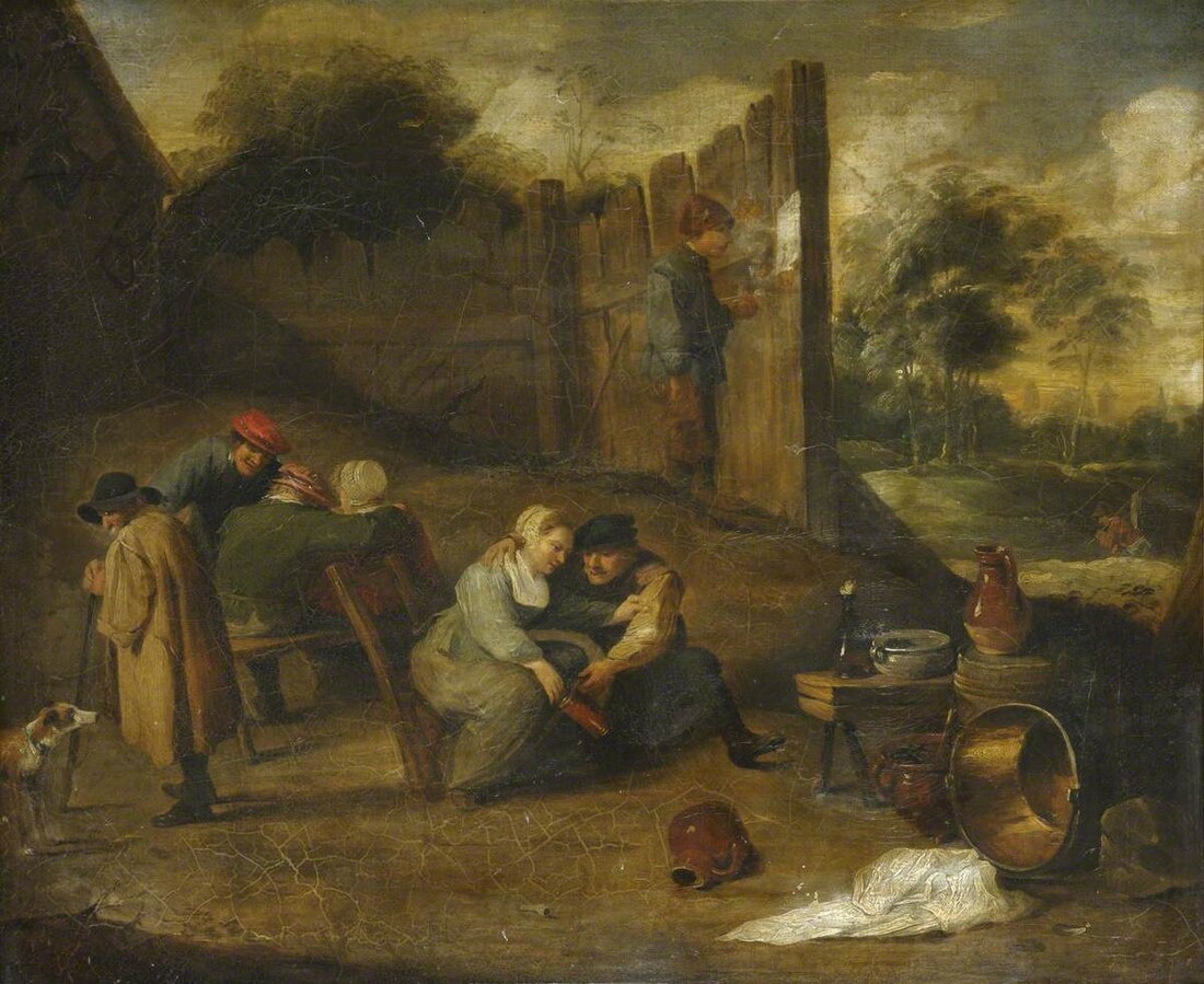 A Group Of Peasants Outside A Tavern — David Teniers The Younger