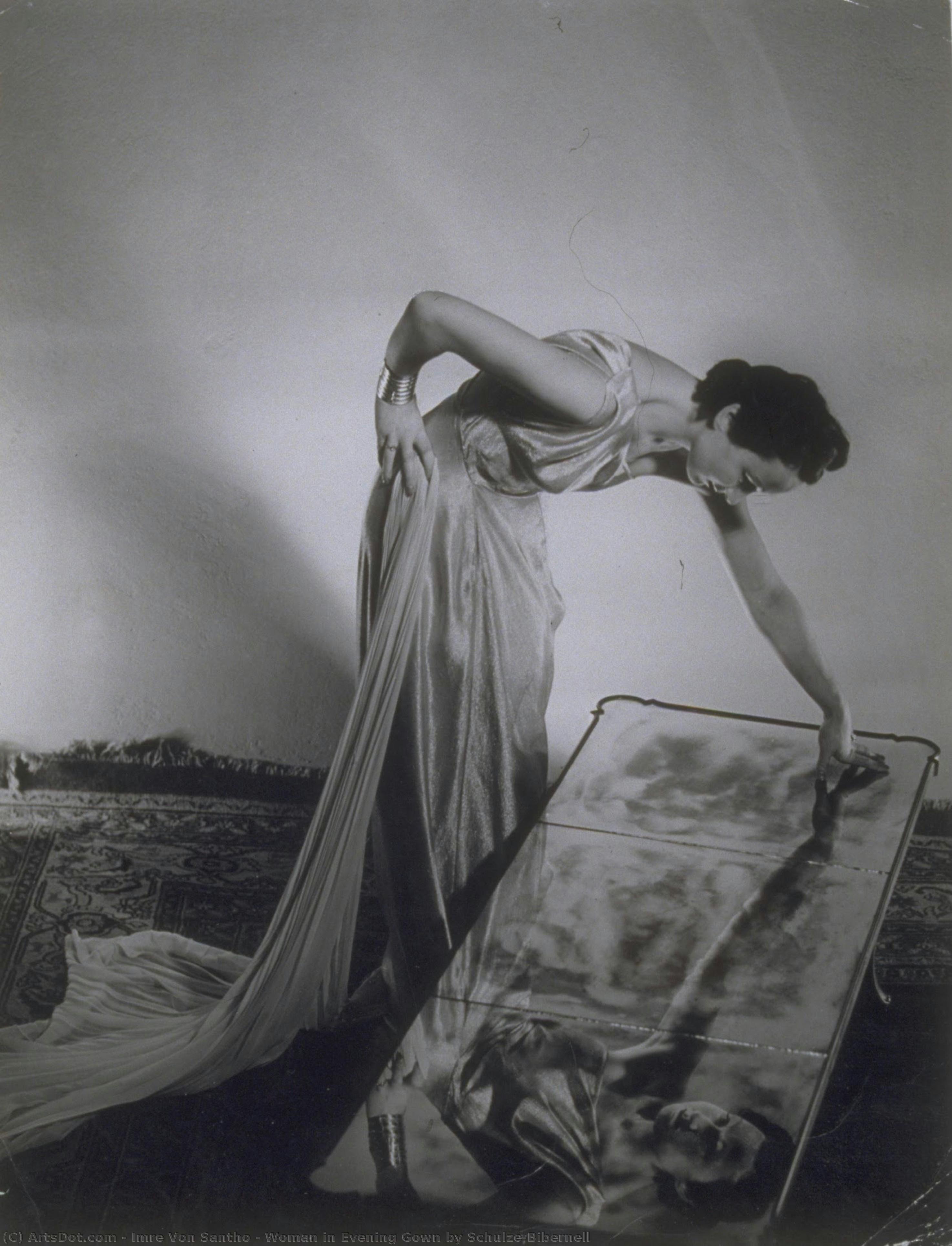 Woman In Evening Gown By Schulze-bibernell — Imre Von Santho