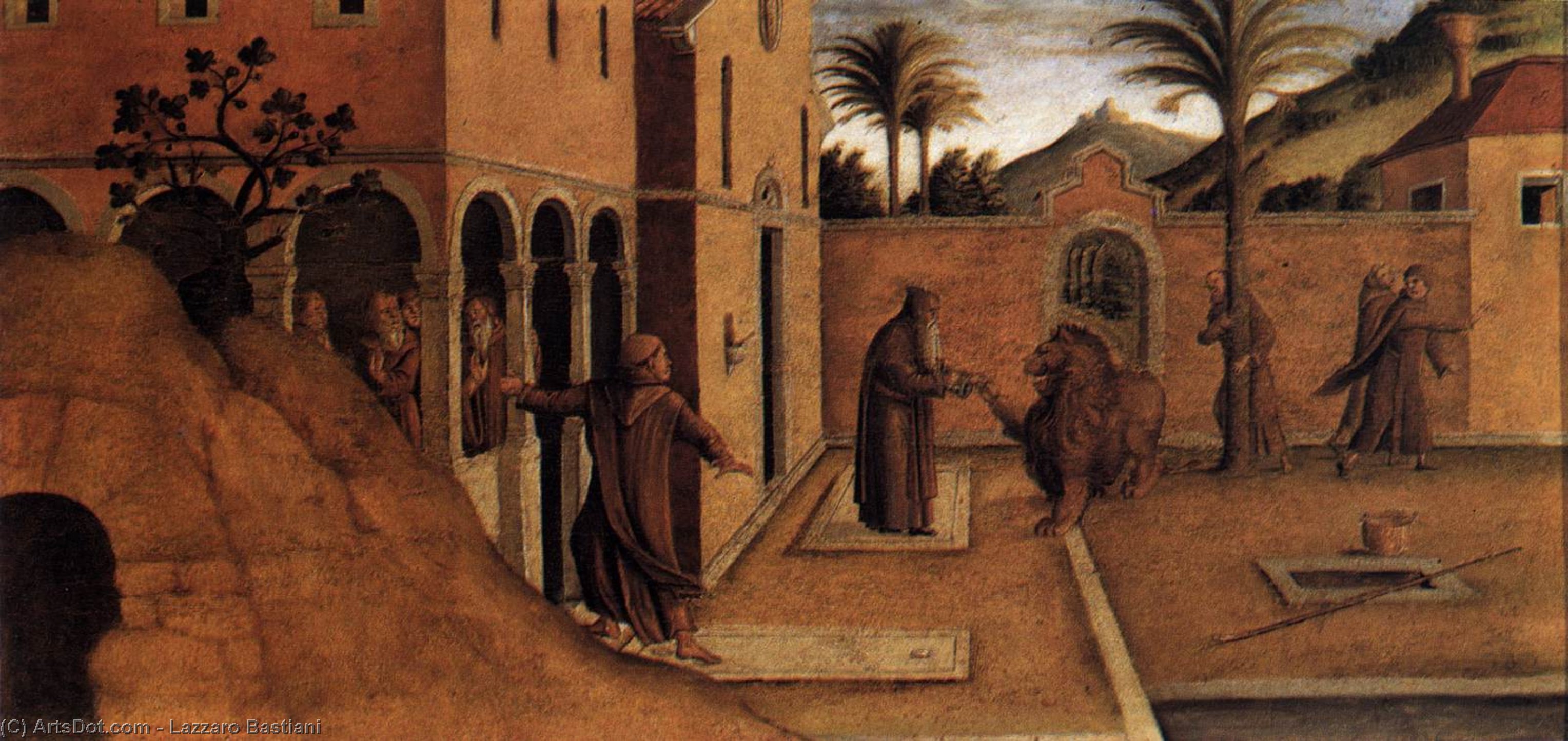 St Jerome Bringing The Lion To The Convent — Lazzaro Bastiani