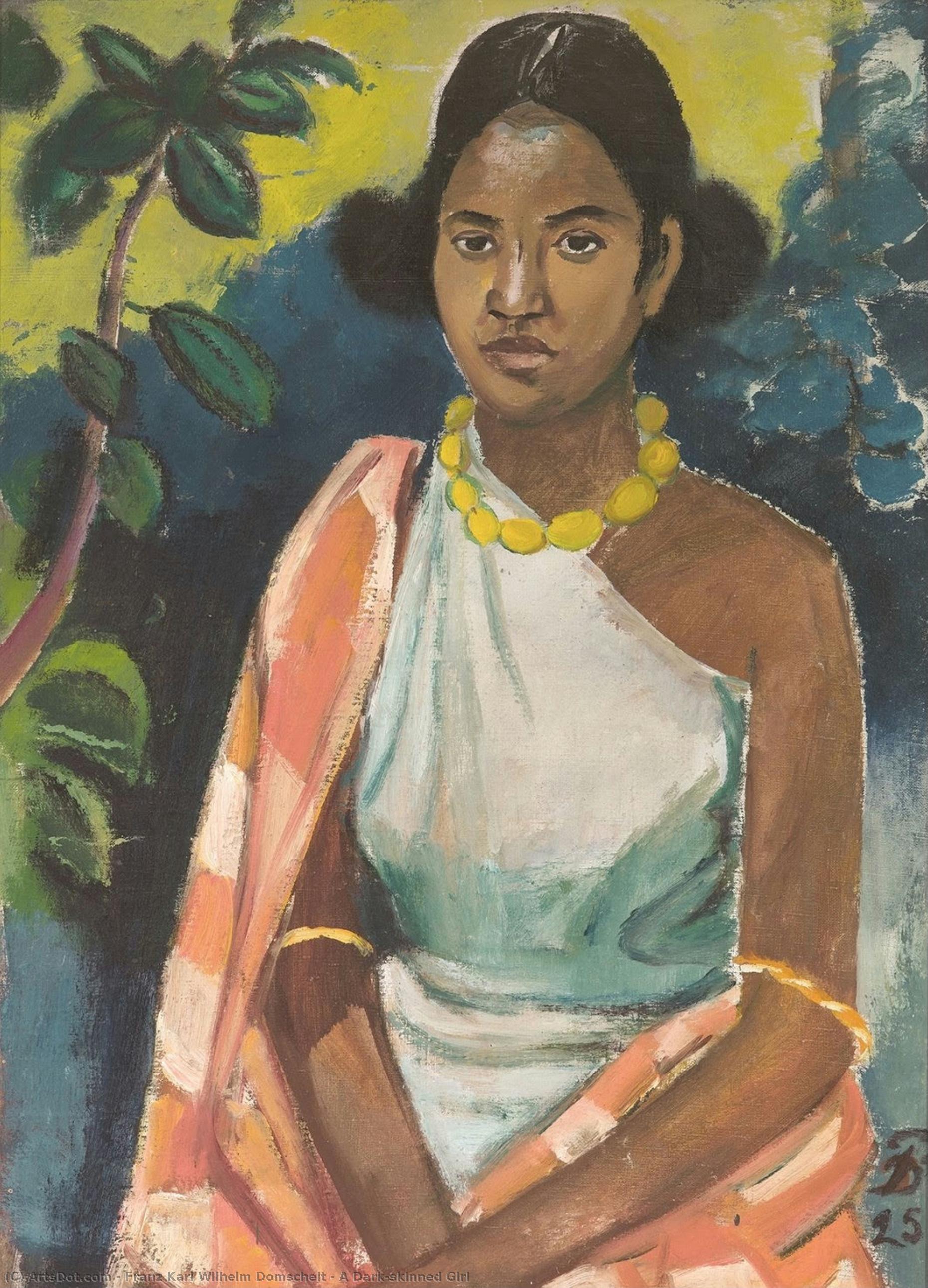 A Dark-skinned Girl — Franz Karl Wilhelm Domscheit