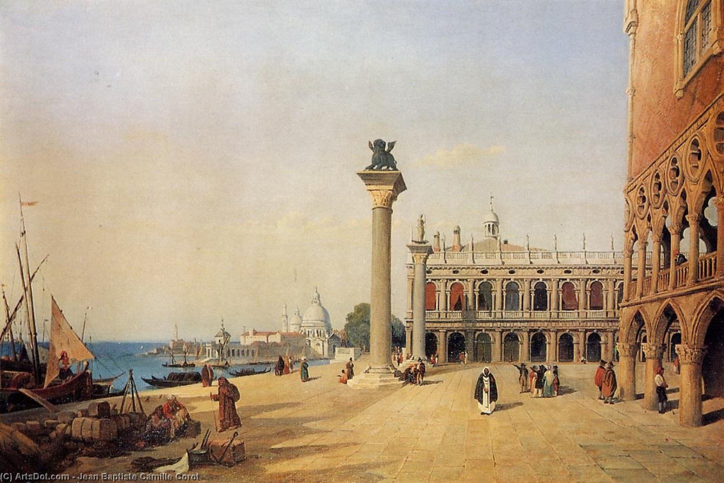 Venice - View Of The Esclavons Quay — Jean-baptiste-camille Corot