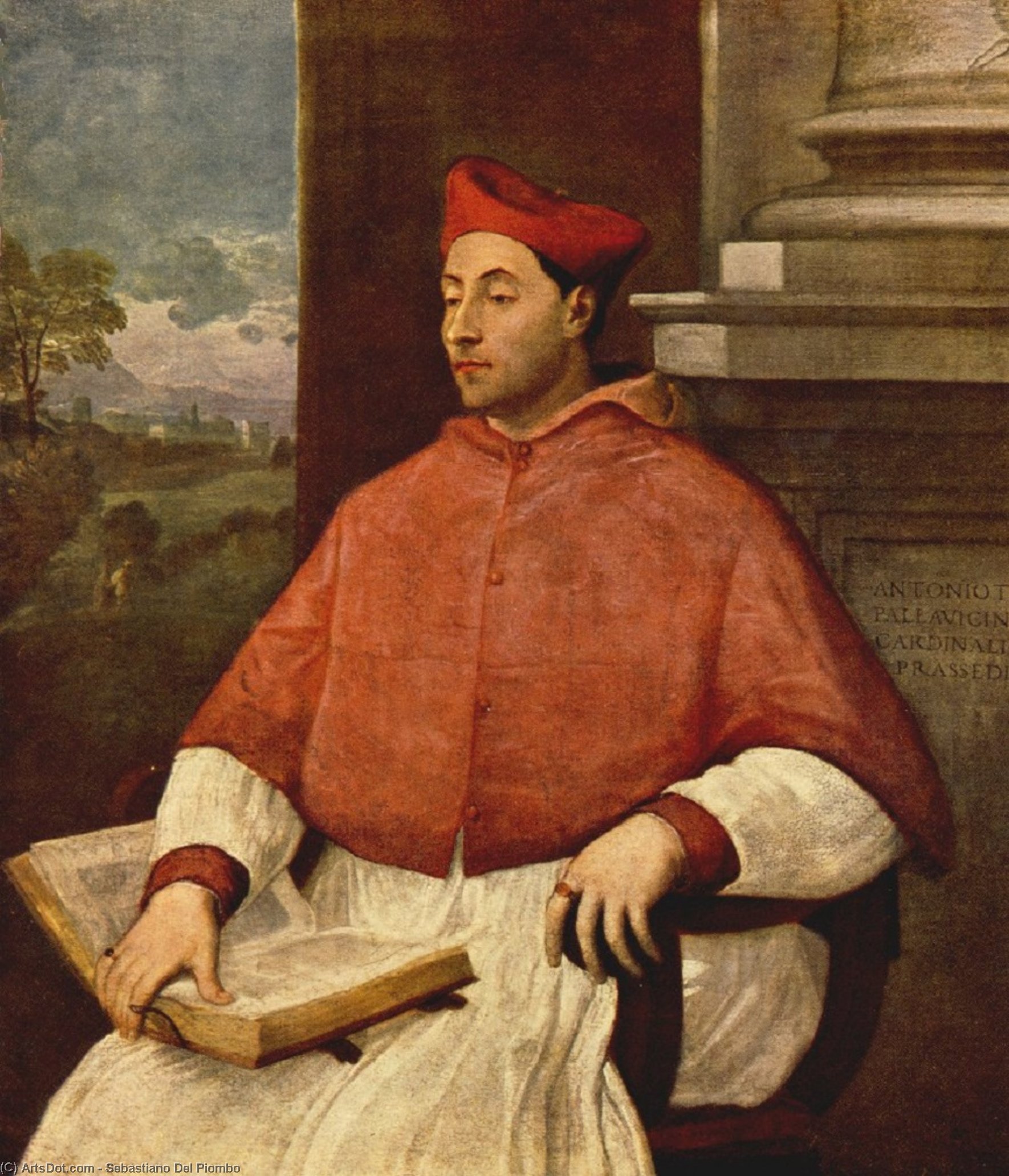 Portrait Of Antonio Cardinal Pallavicini — Sebastiano Del Piombo