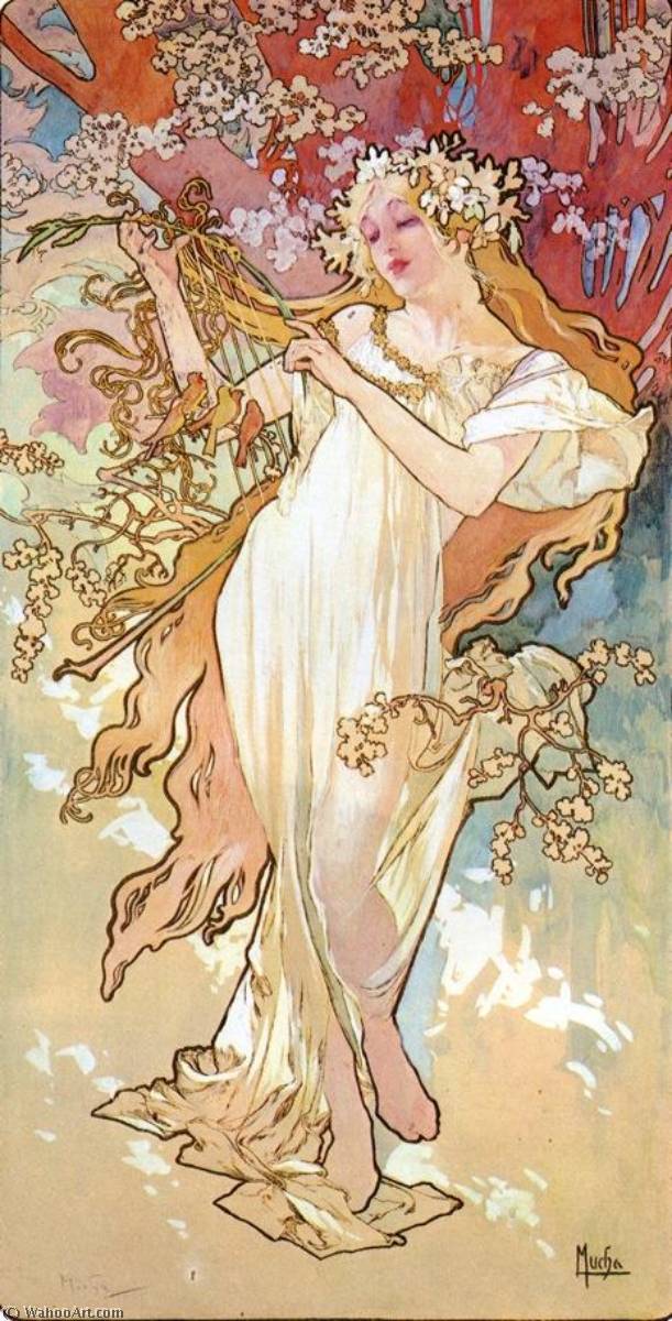 The Four Seasons Spring — Alfons Maria Mucha